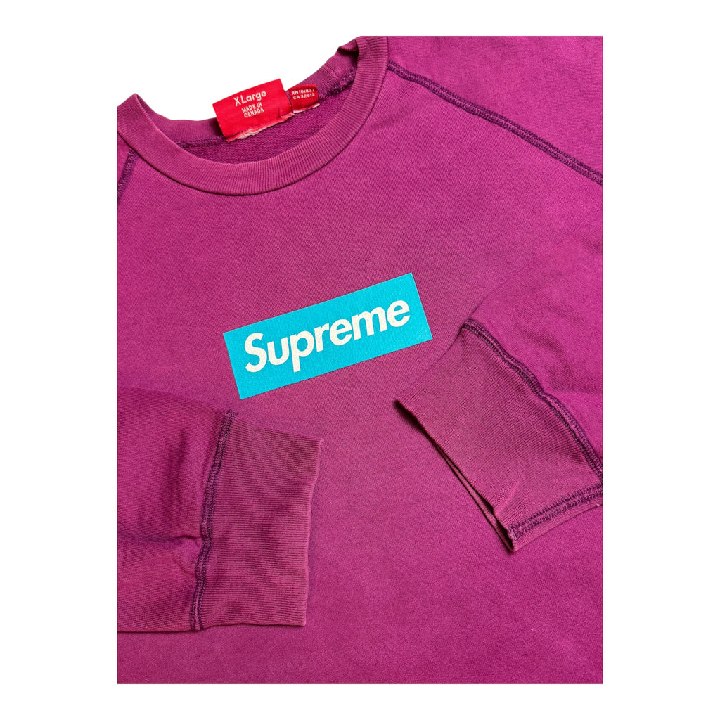 Supreme Teal/Magenta Screenprint Box Logo Crewneck 2007