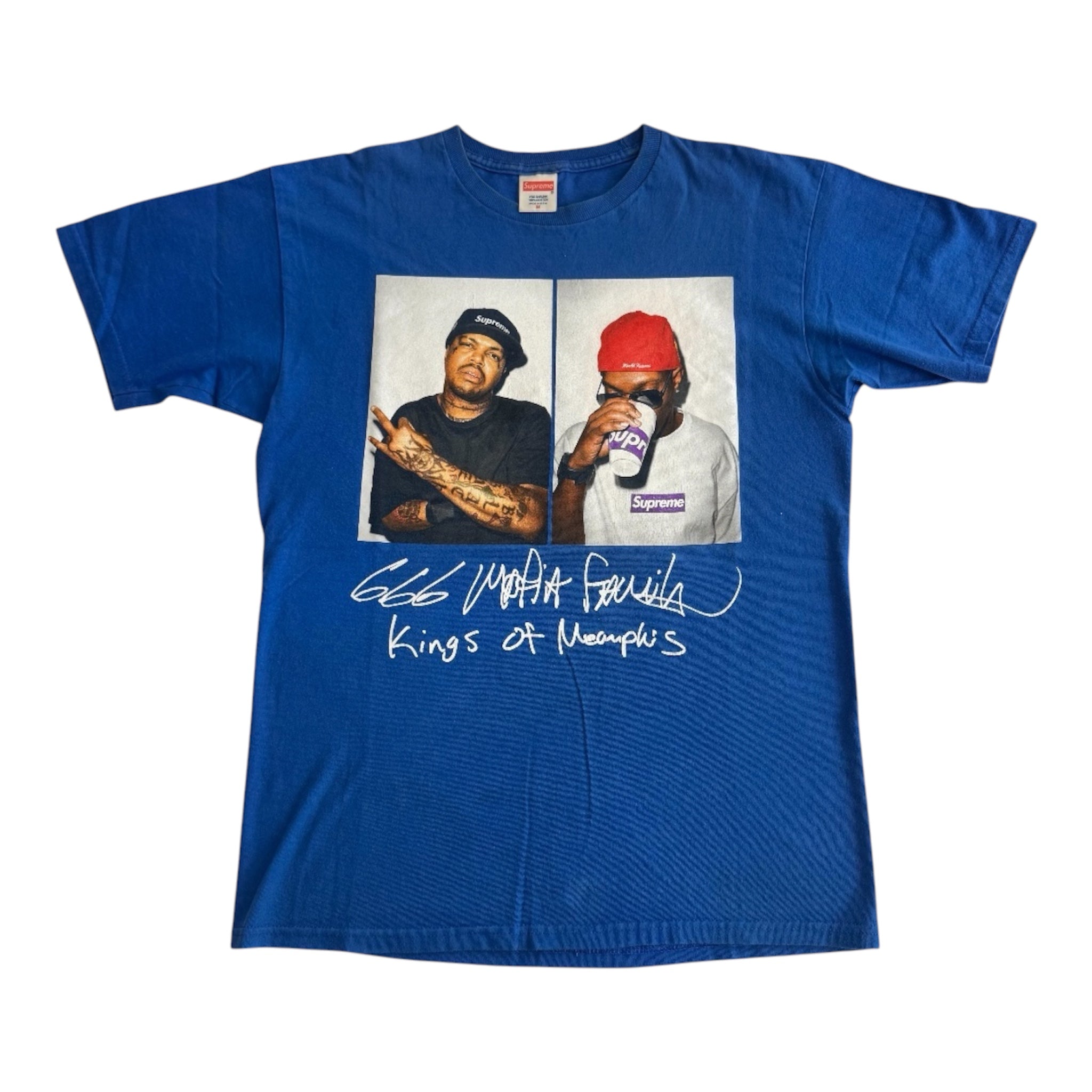 Supreme Blue Three 6 Mafia Photo Tee 2012