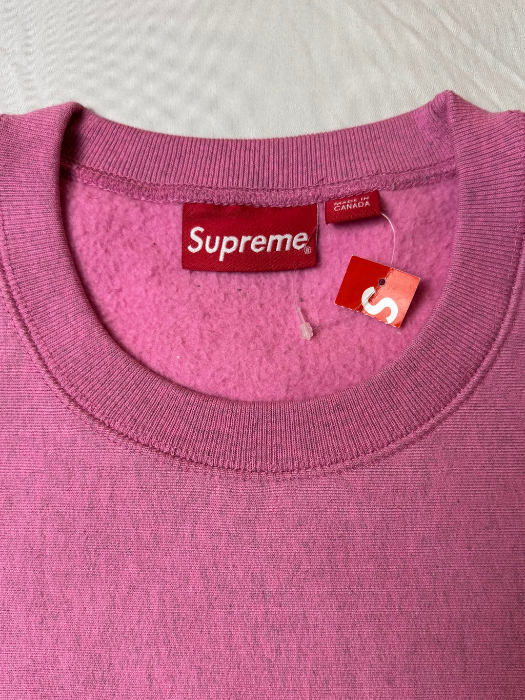 Supreme Red/Pink Box Logo Crewneck 2015