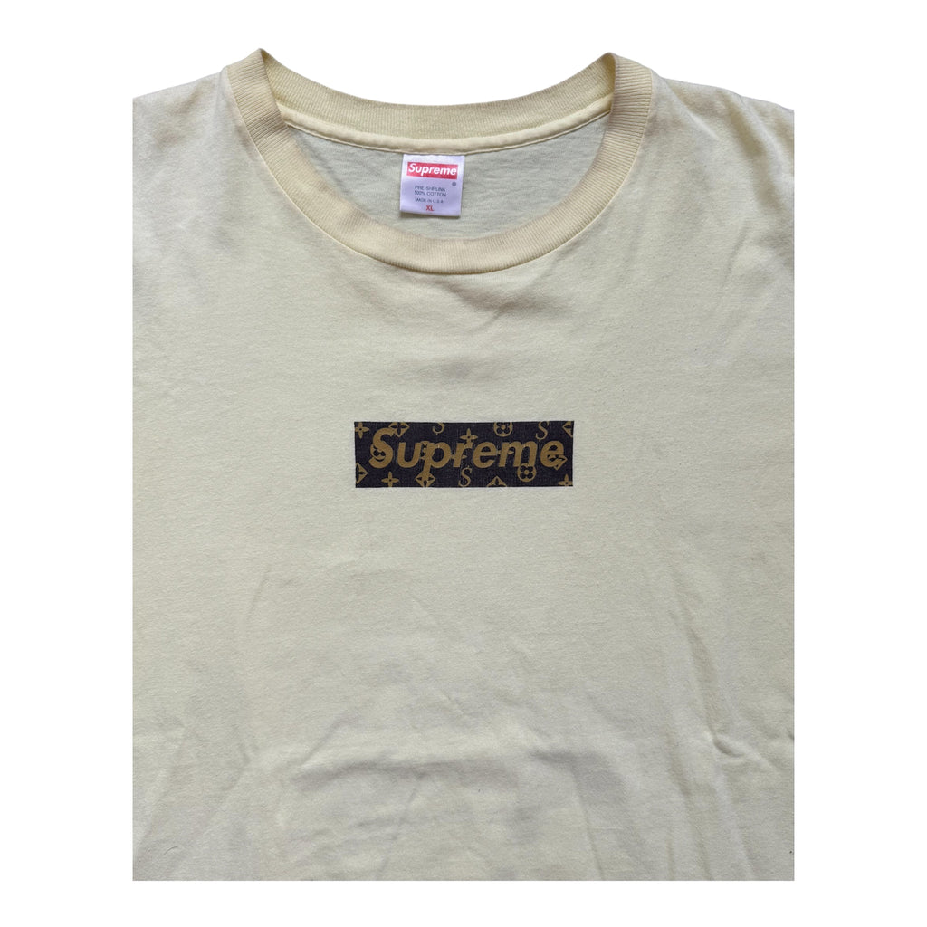 Supreme Monogram Box Logo Tee Yellow 2000