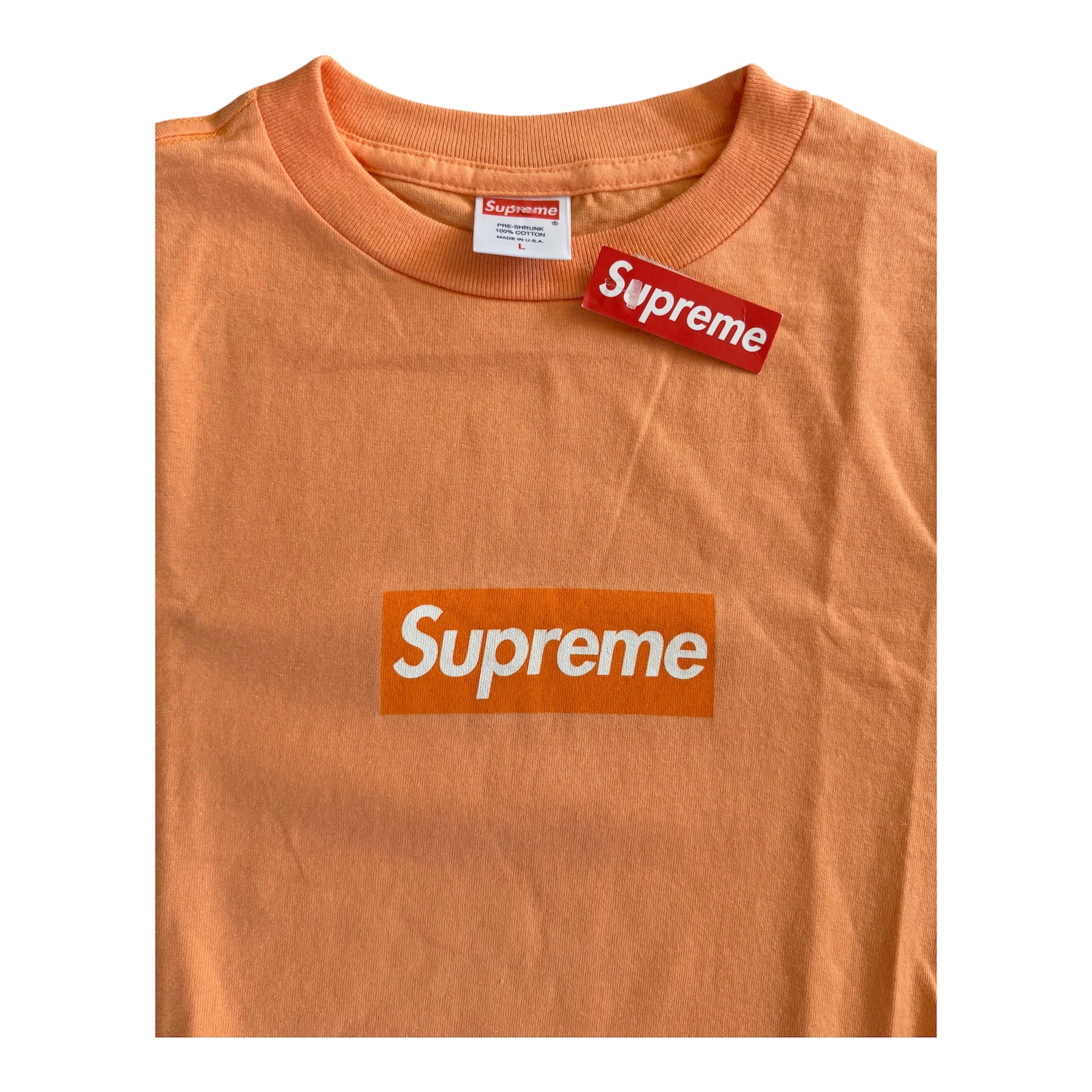 Supreme Orange Tonal Box Logo Tee 2007