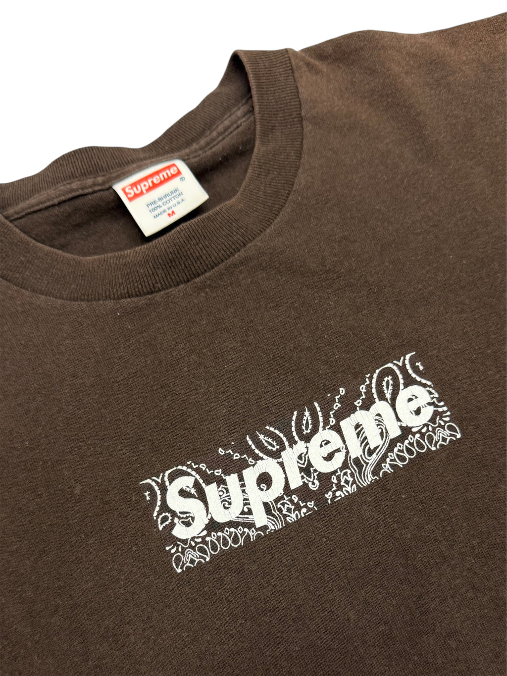 Supreme Brown Bandana Box Logo Tee 2001