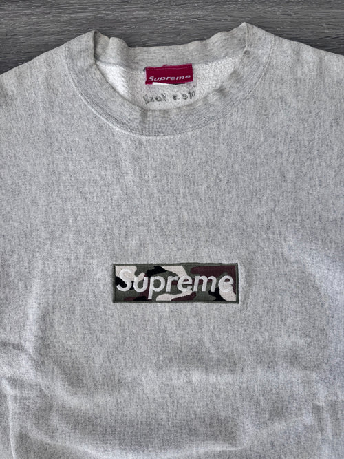 Supreme 1st Anniversary Camo Box Logo Crewneck 1995