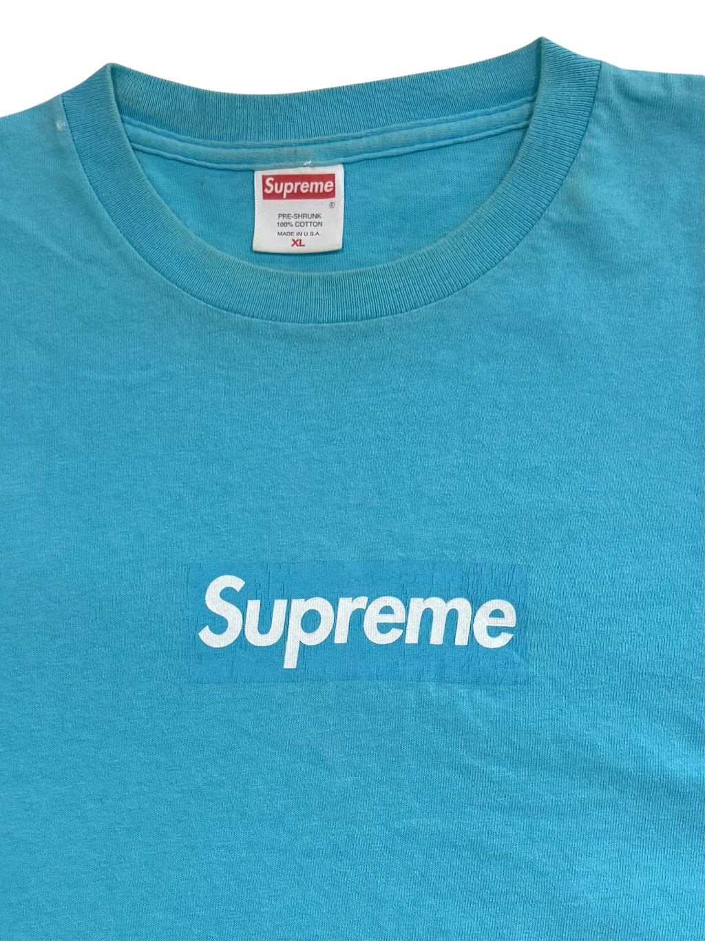 Supreme Teal Tonal Box Logo Tee 2003