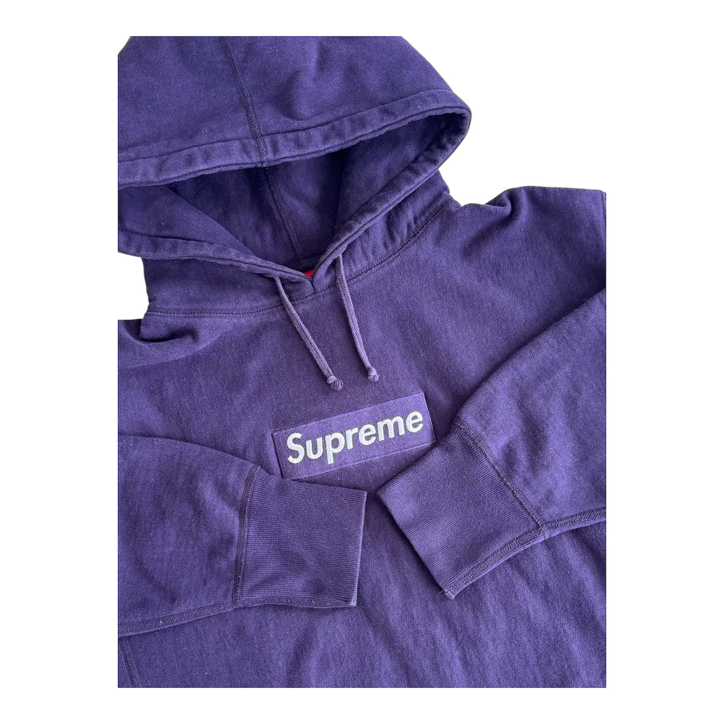 Supreme Purple Box Logo Hoodie 2002