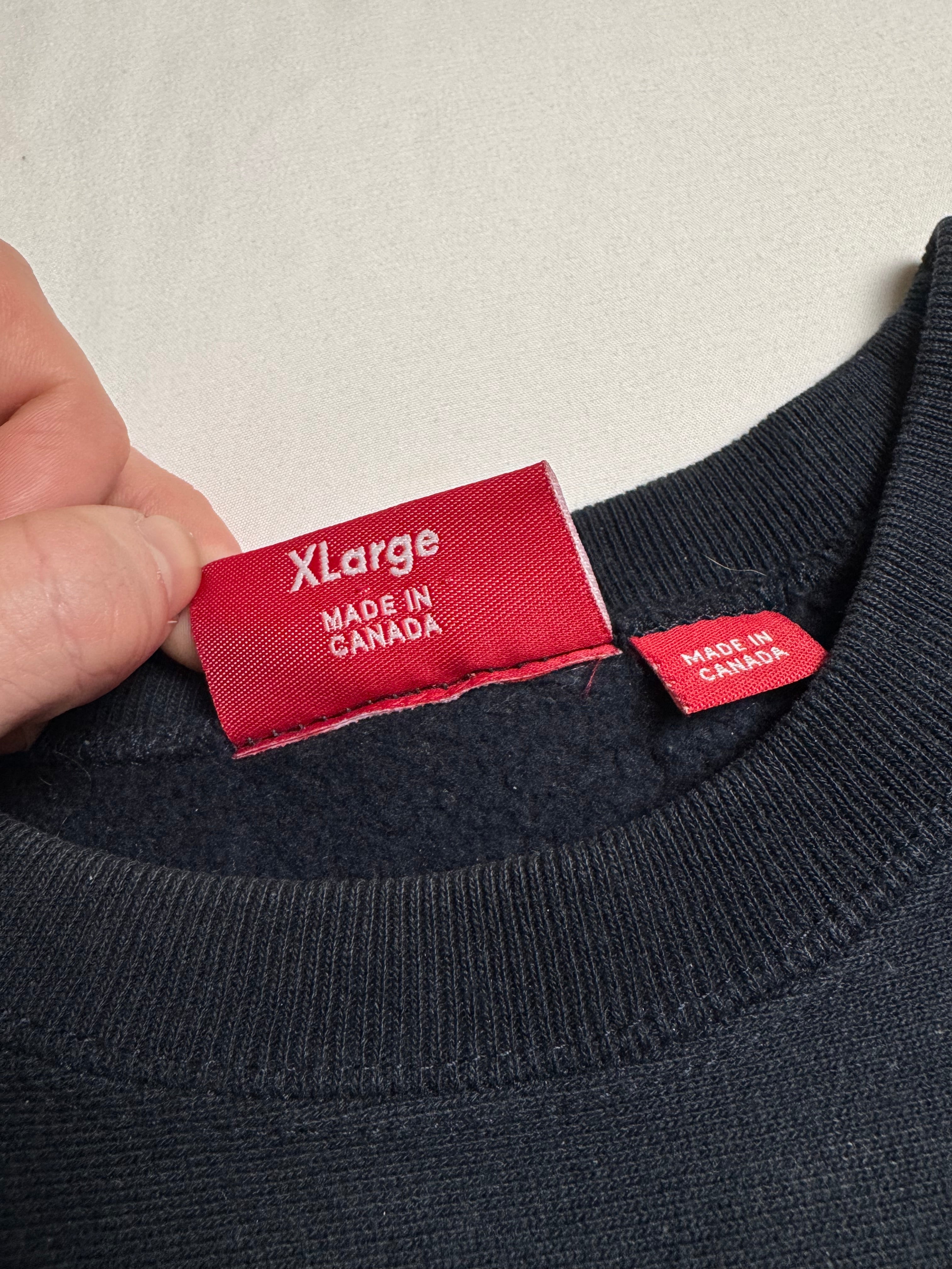 Supreme Red/Navy Box Logo Crewneck 2000