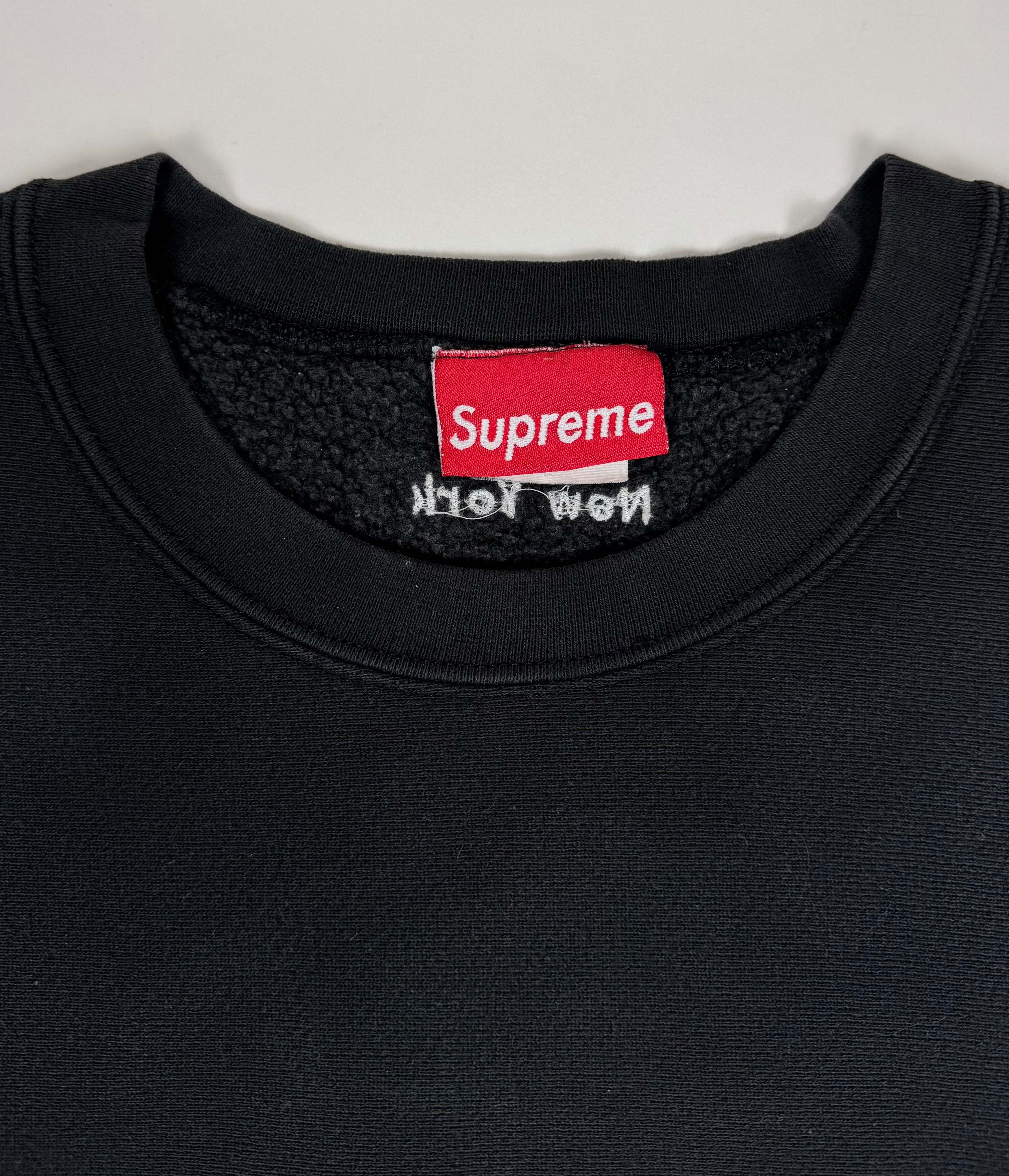 Supreme 1st Anniversary Black Box Logo Crewneck 1995