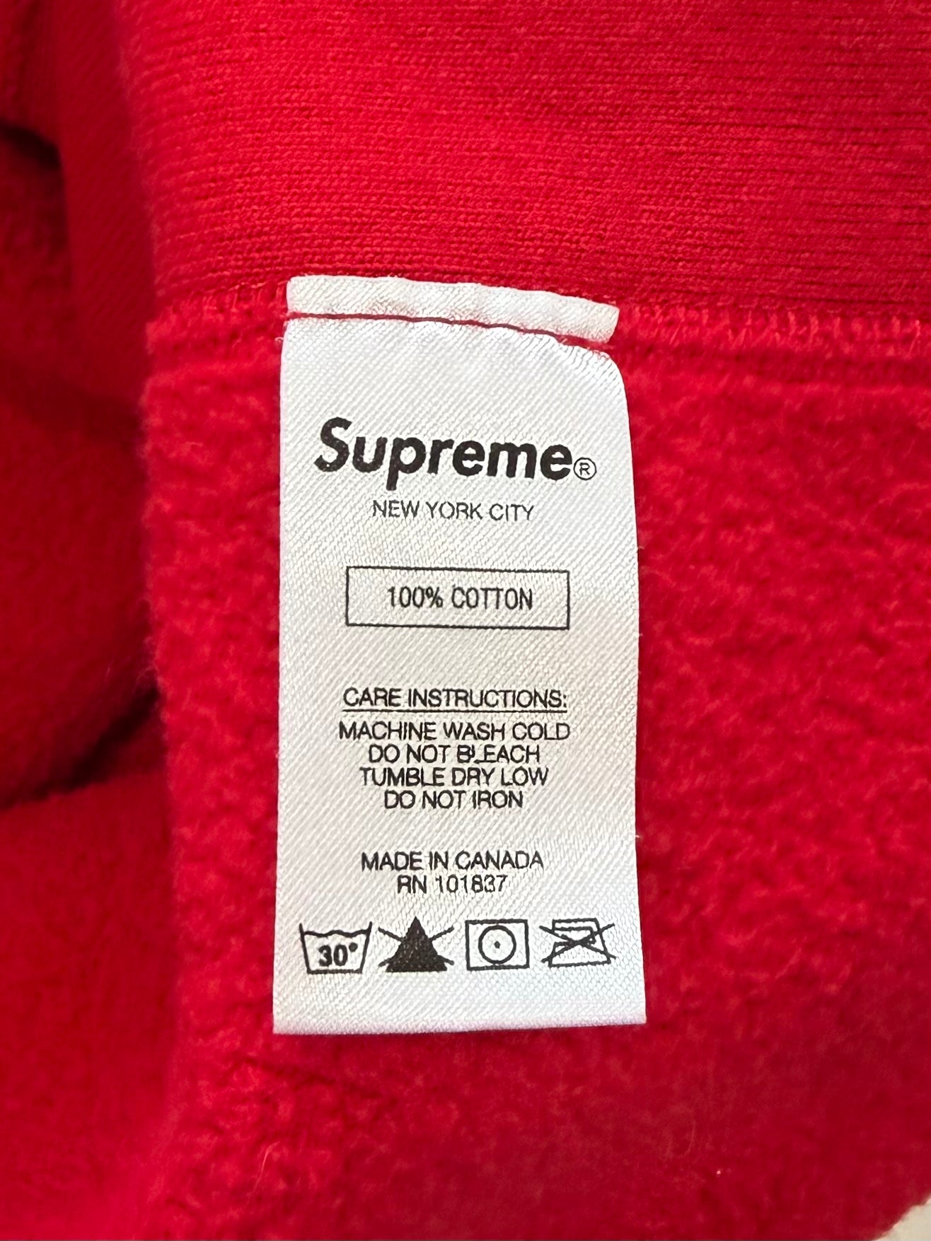 Supreme Red Box Logo Hoodie 2017