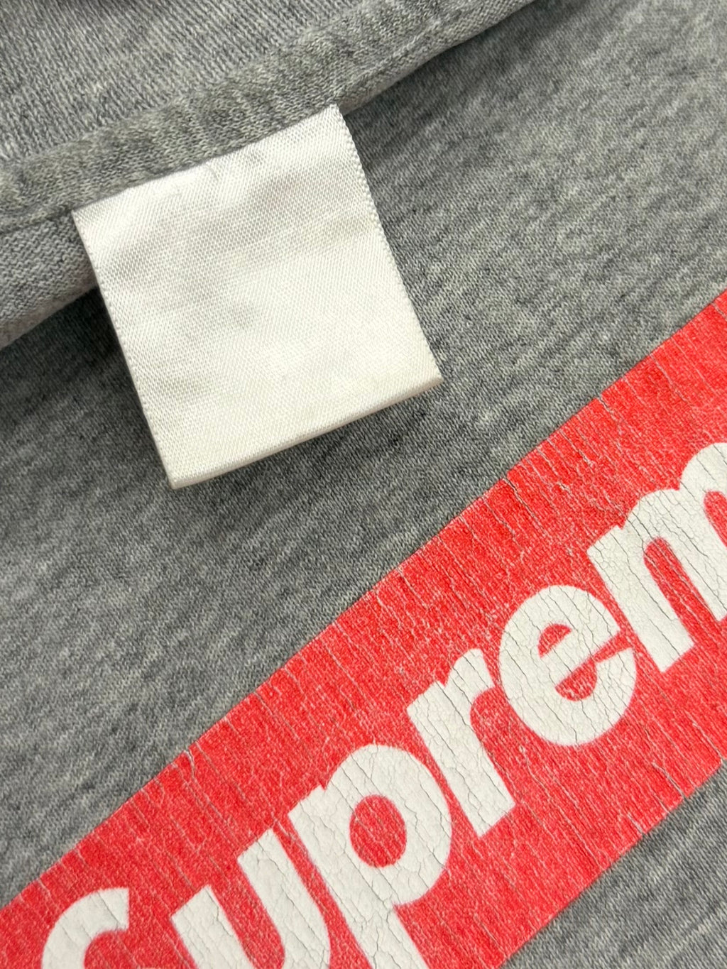 Supreme Red on Grey Box Logo Tee 1999