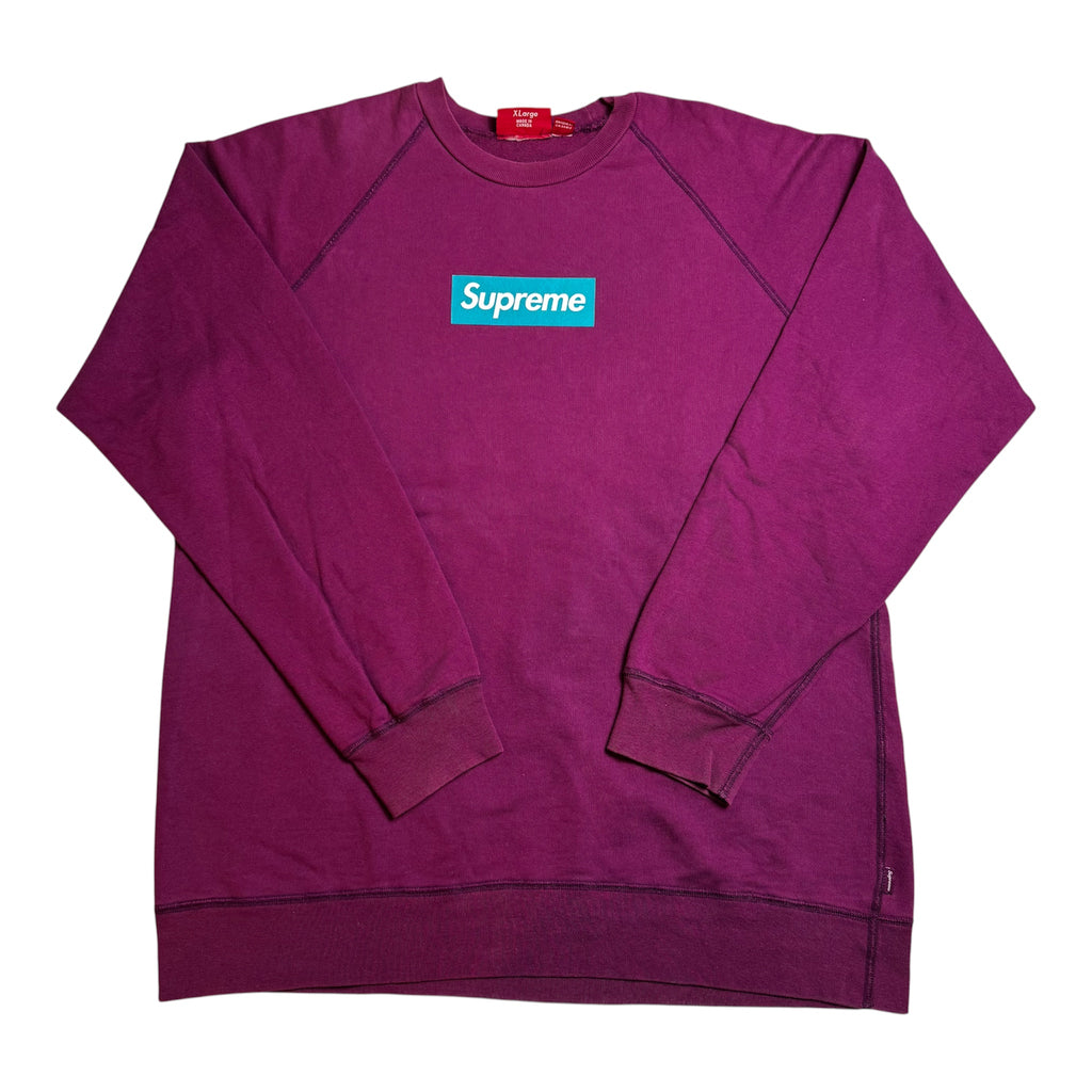 Supreme Teal/Magenta Screenprint Box Logo Crewneck 2007