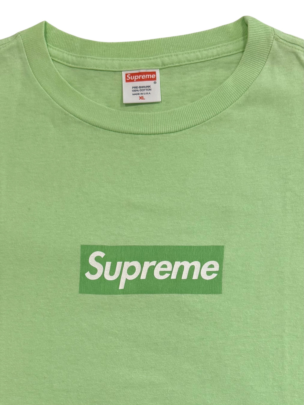 Supreme Lime Tonal Box Logo Tee
