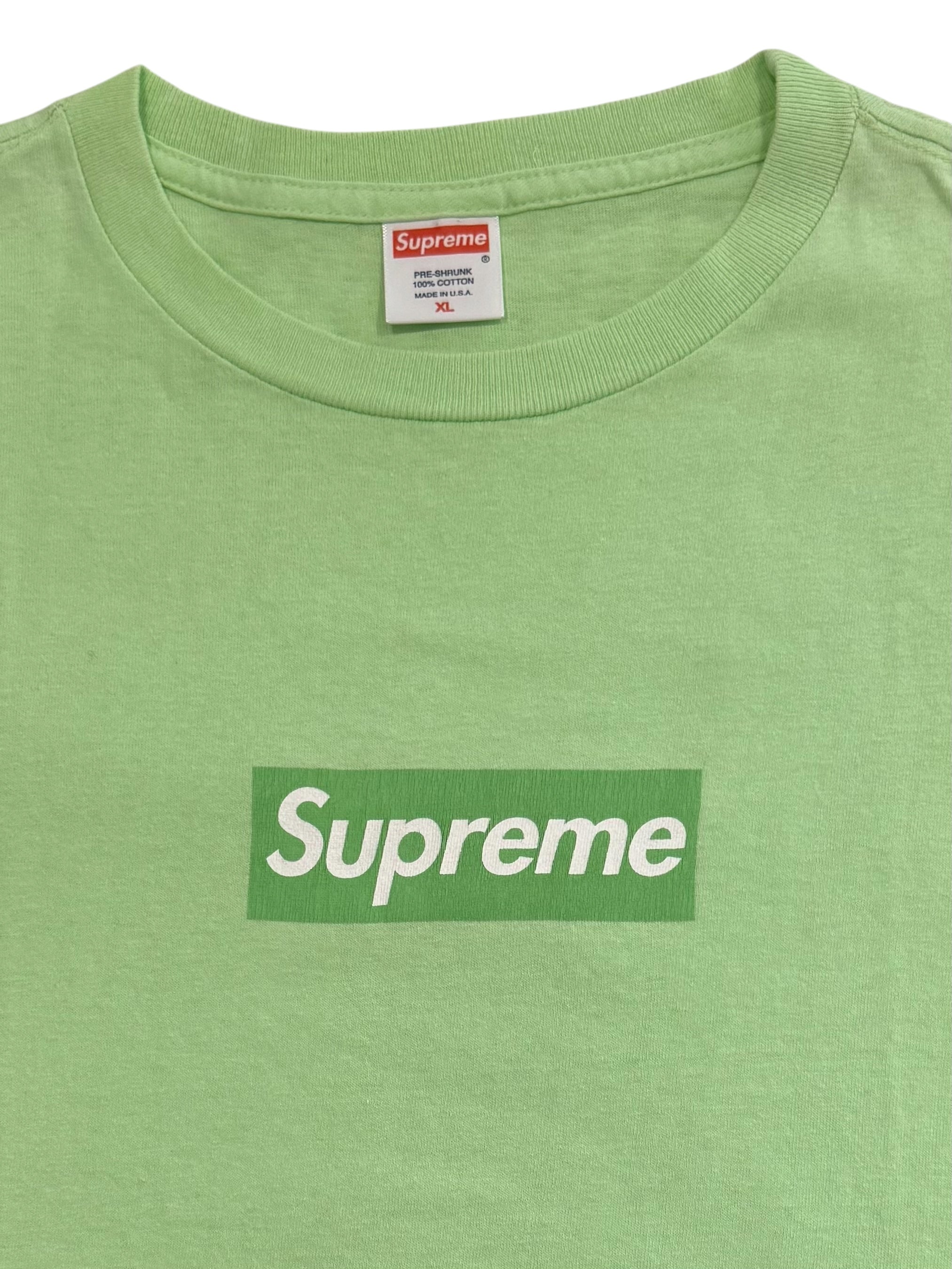 Supreme Lime Tonal Box Logo Tee