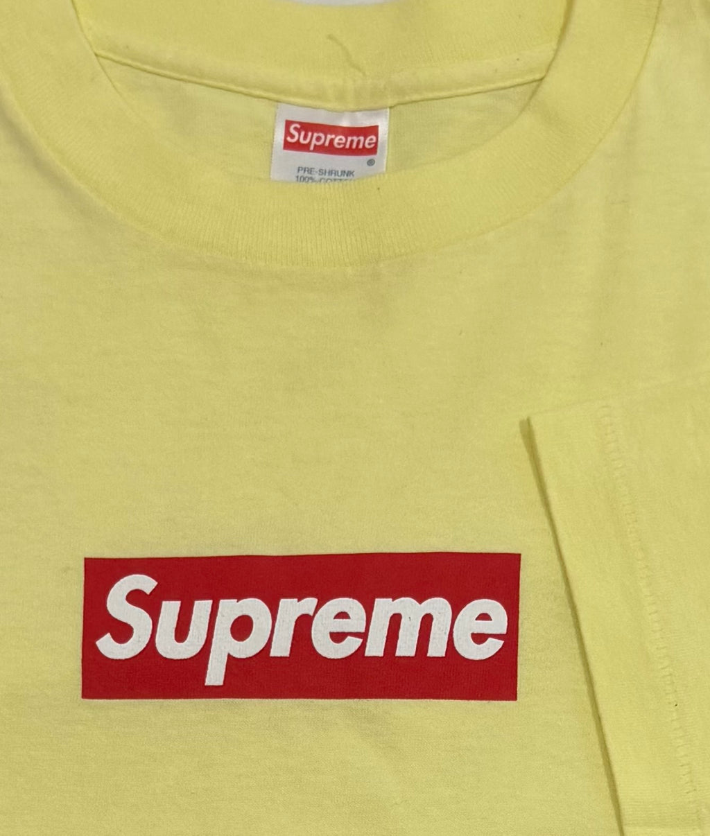 Supreme Red on Yellow Box Logo Tee 1999