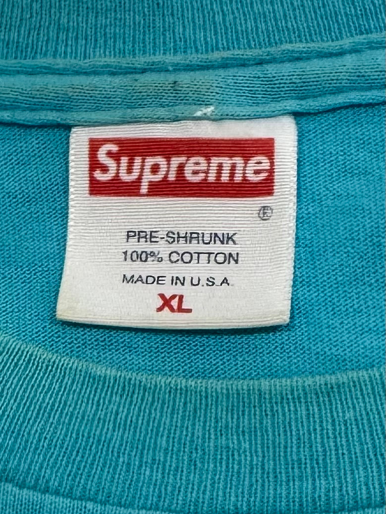 Supreme Teal Tonal Box Logo Tee 2003