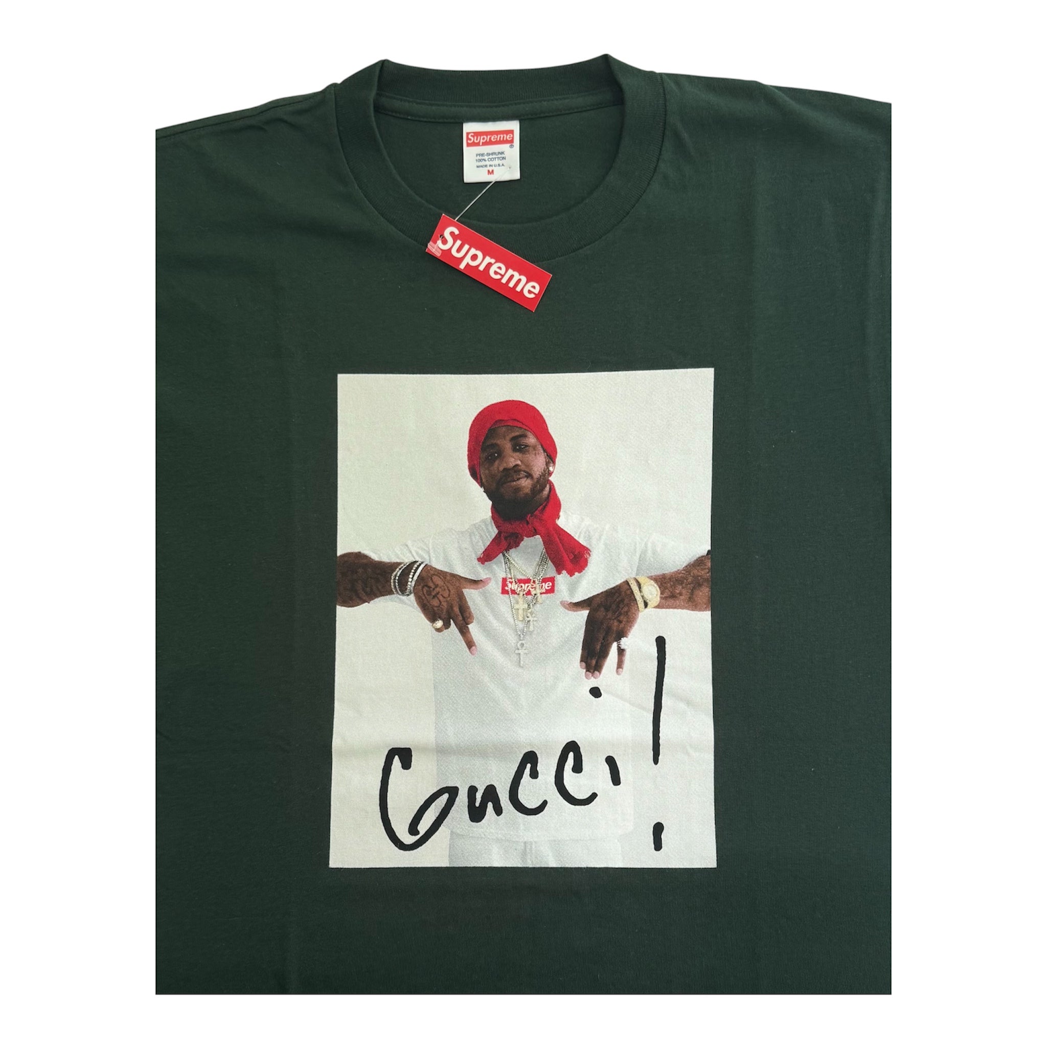 Supreme Gucci Mane Photo Tee Green 2016