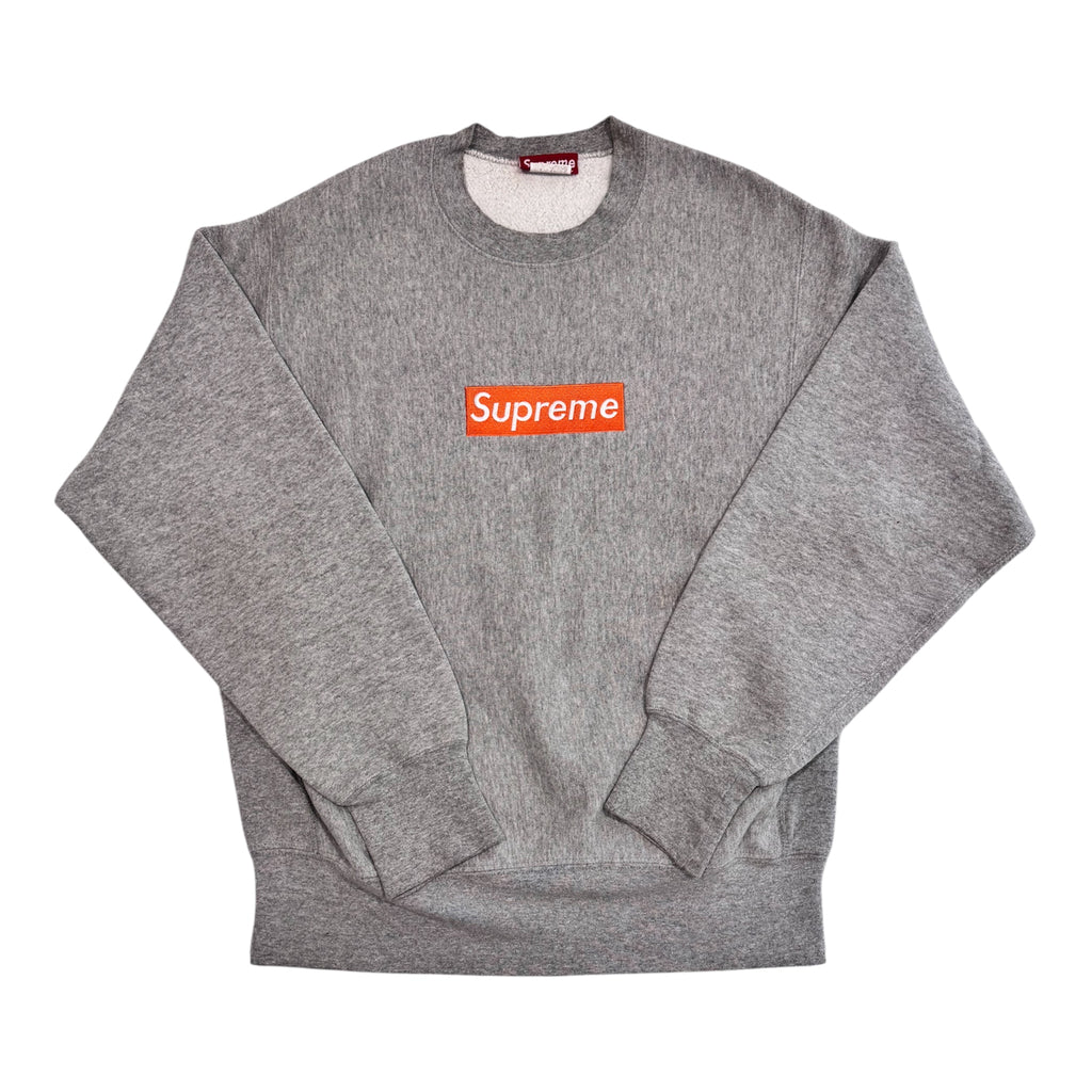 Supreme Orange/Grey Box Logo Crewneck 1995