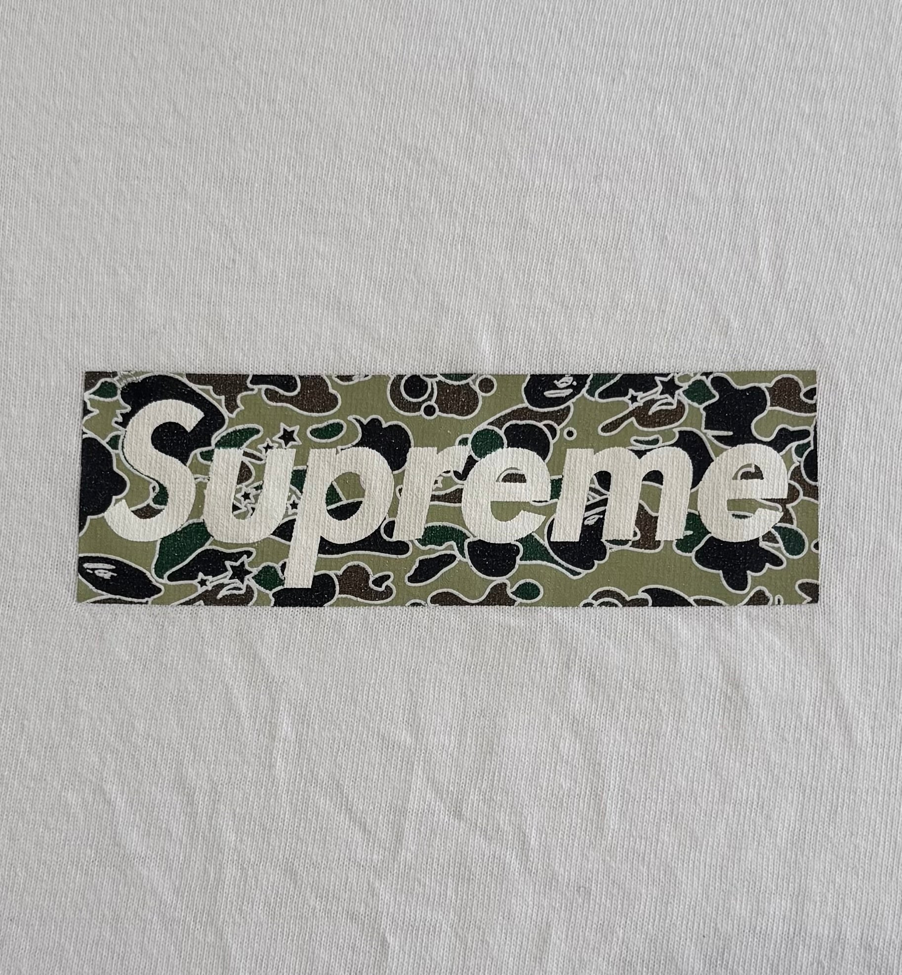 Supreme Bape Psyche Camo Box Logo Tee 2000