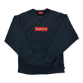 Supreme Red on Navy Box Logo Crewneck 1997