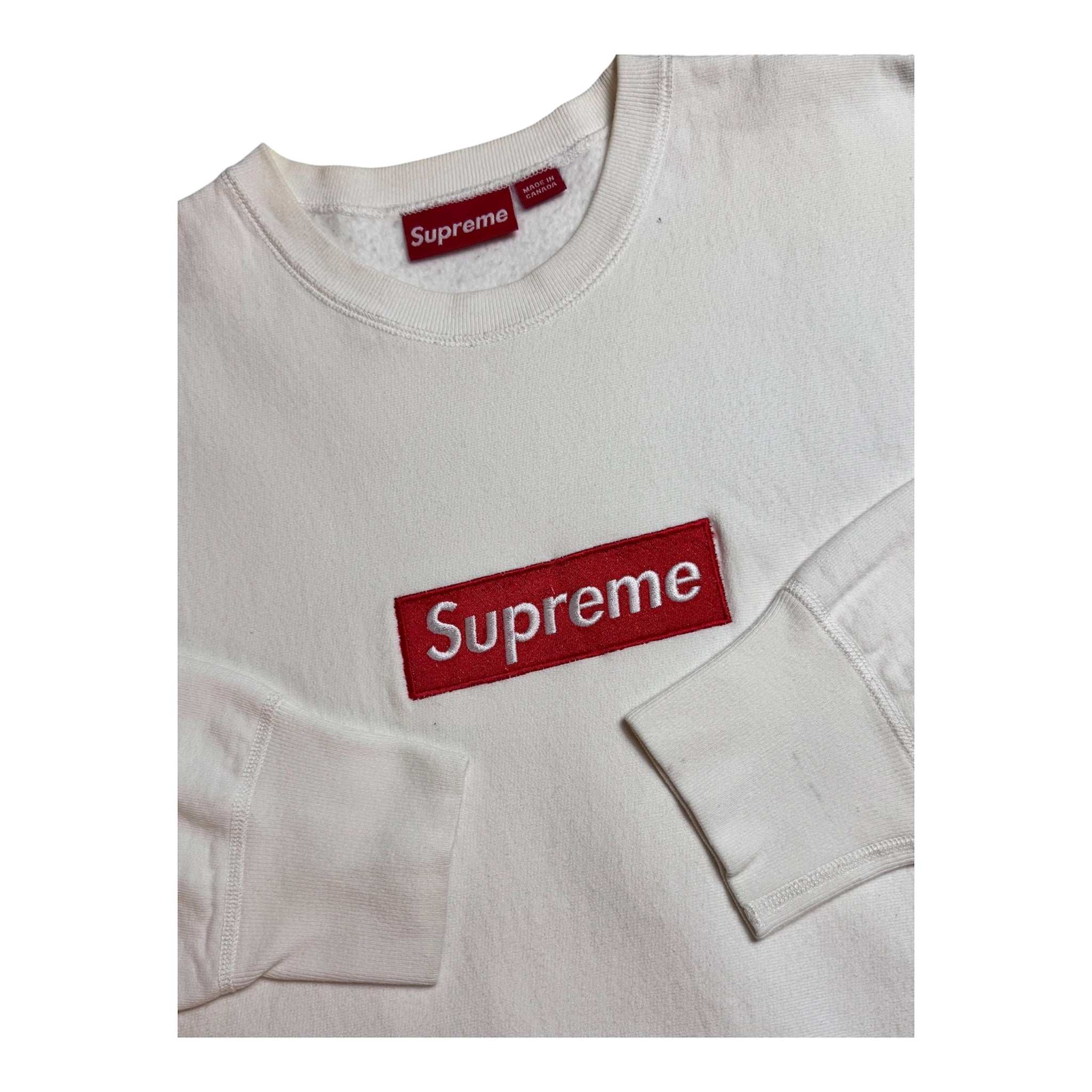 Supreme Red/White Box Logo Crewneck 2003