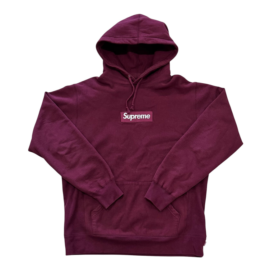 Supreme Burgundy Box Logo Hoodie 2011