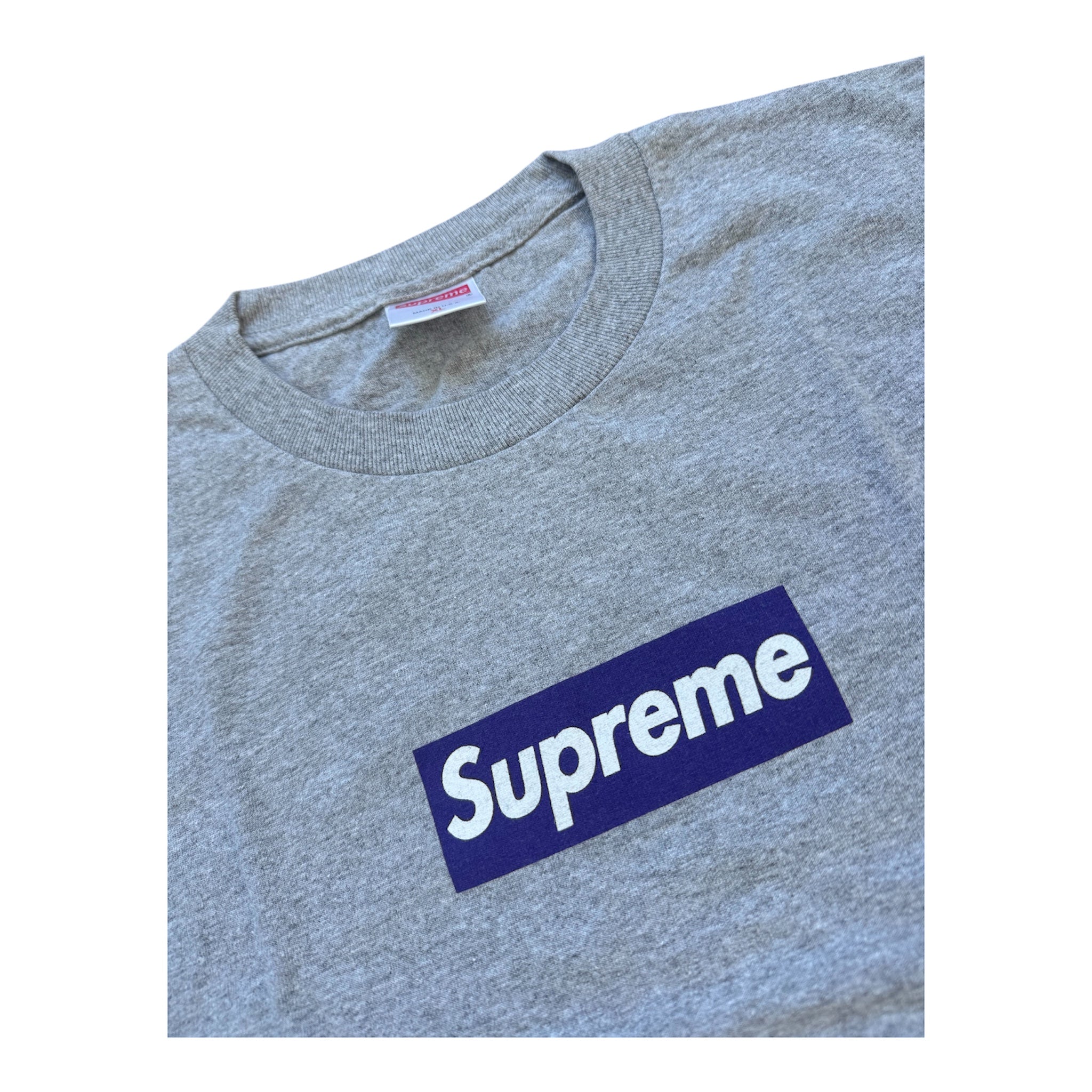Supreme Purple/Grey Box Logo Tee 1998
